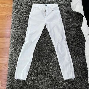 Just black Denim, size 25 white distressed skinny jeans